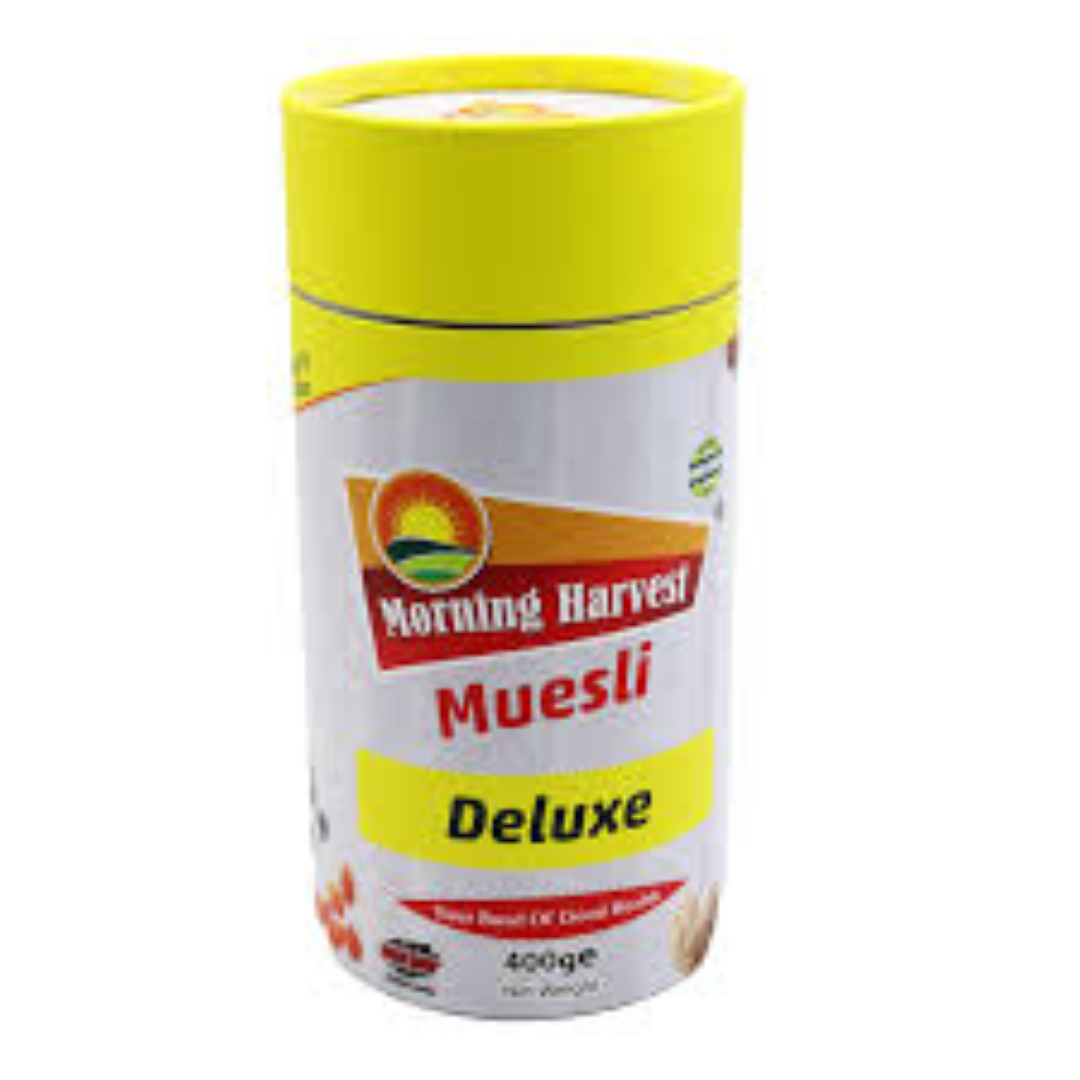 MORNING HARVEST DELUXE MUESLI CANISTER 400G